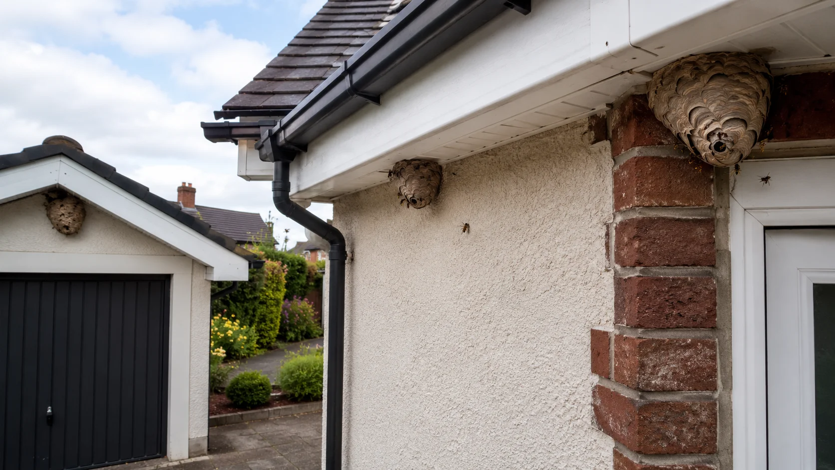 Multiple wasp nests on one property